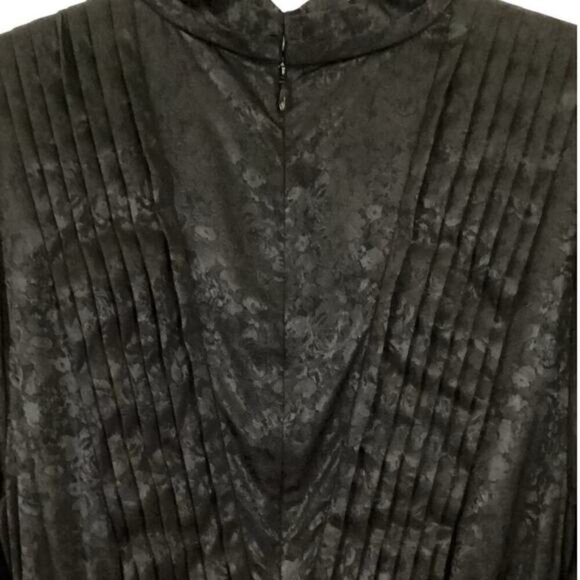 Hunter Bell Ariana Ruched Dress In Onyx Black Jacquard Size 12 - Picture 14 of 16